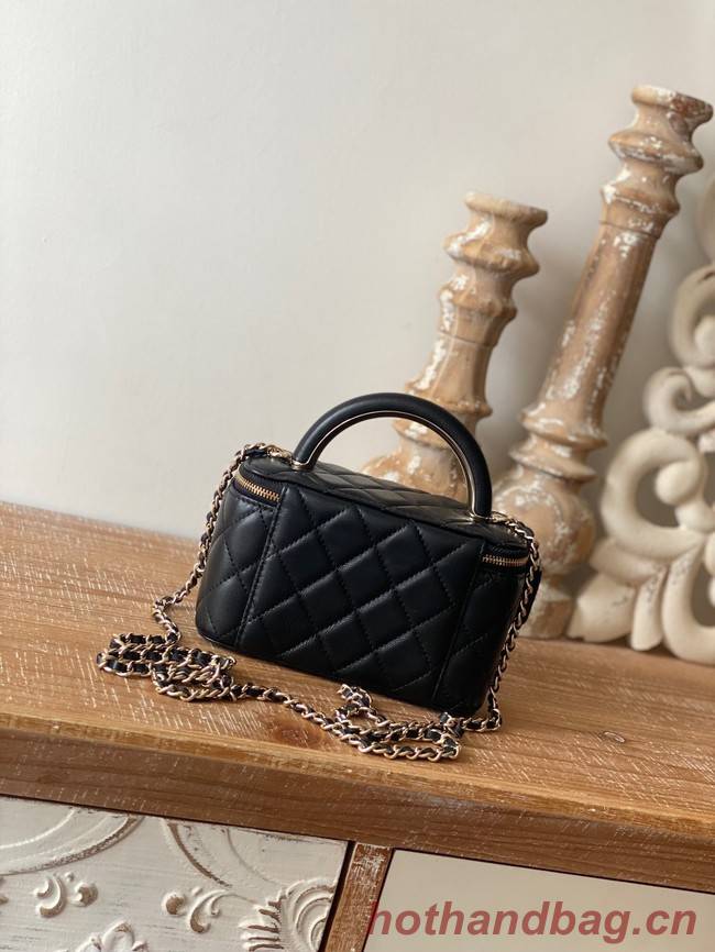 Chanel mini Shoulder Bag Lambskin & Gold-Tone Metal 81208 black