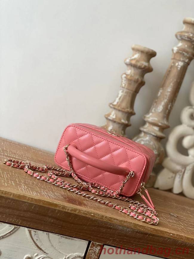 Chanel mini Shoulder Bag Lambskin & Gold-Tone Metal 81208 pink