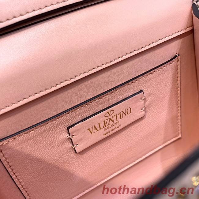 VALENTINO GARAVANI VSLING Shiny diamond Mini tote bag XW2B0G9 pink