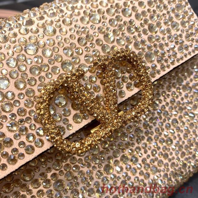 VALENTINO GARAVANI VSLING Shiny diamond Mini tote bag XW2B0G9 pink