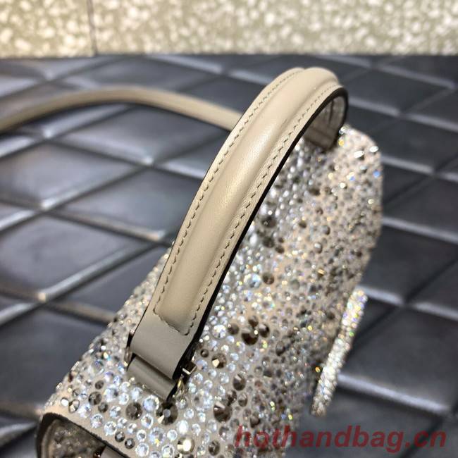 VALENTINO GARAVANI VSLING Shiny diamond Mini totebag XW2B0G9 Pearlescent grey