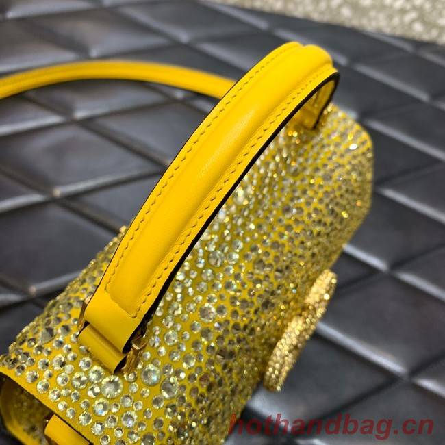 VALENTINO GARAVANI VSLING Shiny diamond Mini totebag XW2B0G9 yellow