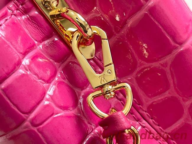 Louis Vuitton crocodile skin CAPUCINES MINI M81190 rose