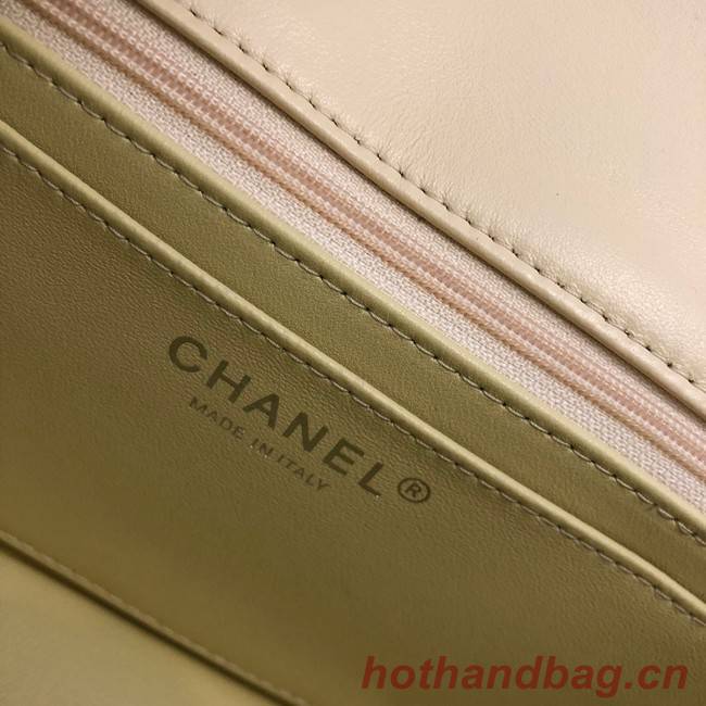Chanel Classic Flap Bag Original Sheepskin Leather A1116 apricot&silver-Tone Metal