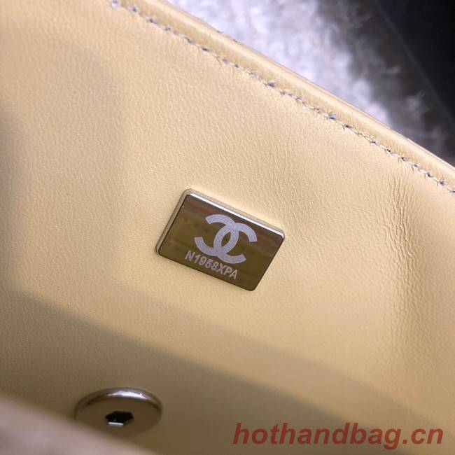 Chanel Classic Flap Bag Original Sheepskin Leather A1116 apricot&silver-Tone Metal