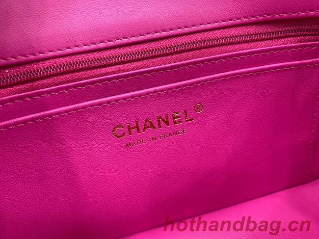 Chanel mini Classic Flap Bag Original Sheepskin Leather A1116 rose&Gold-Tone Metal