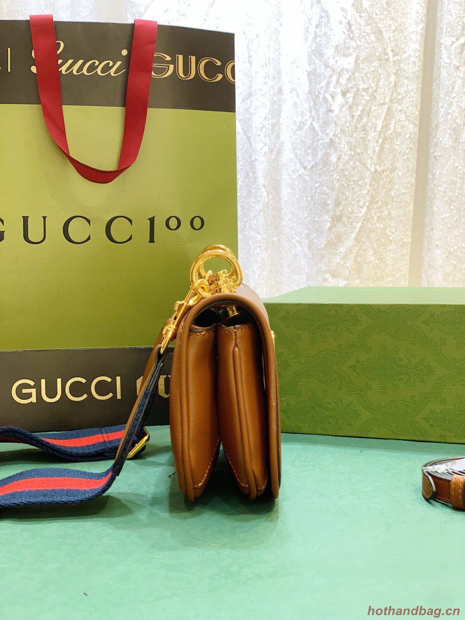 Gucci Blondie Original leahter shoulder bag 698643 brown