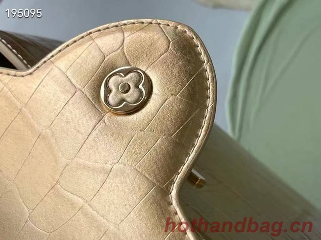 Louis Vuitton crocodile skin CAPUCINES BB M48865 gold