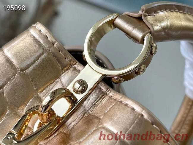 Louis Vuitton crocodile skin CAPUCINES MINI M81190 gold