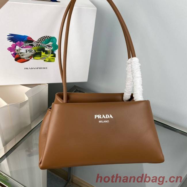 Prada Leather Triangle bag 1BA368 brown