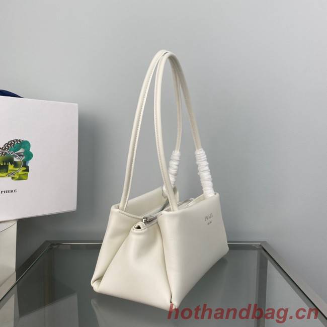 Prada Leather Triangle bag 1BA368 white