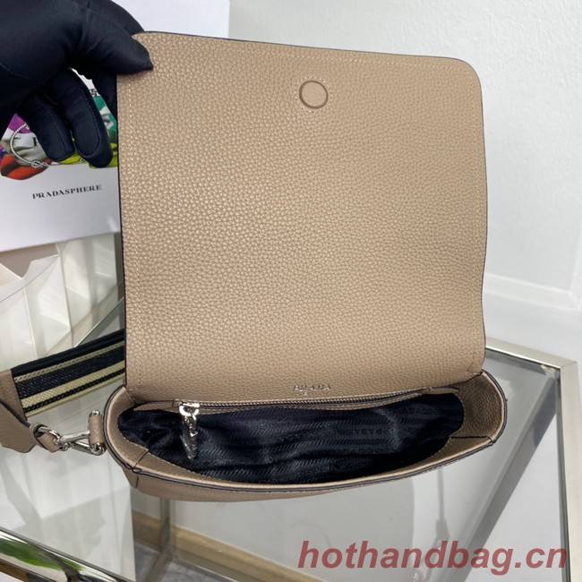 Prada Leather bag with shoulder strap 1BD314 gray
