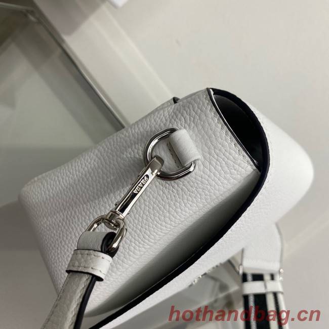 Prada Leather bag with shoulder strap 1BD314 white