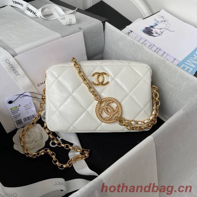 Chanel MINI CAMERA CASE AS3383 white