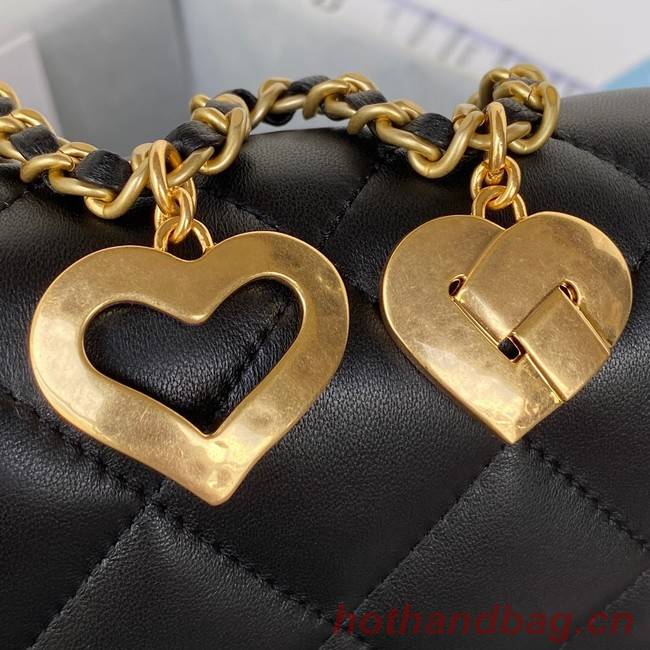 Chanel MINI FLAP BAG Lambskin & Gold-Tone Metal AS3457 black