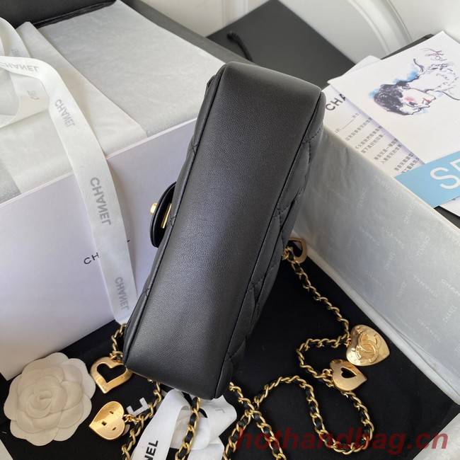 Chanel MINI FLAP BAG Lambskin & Gold-Tone Metal AS3457 black