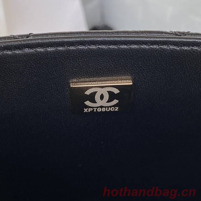 Chanel small FLAP BAG Lambskin & Gold-Tone Metal AS3386 black
