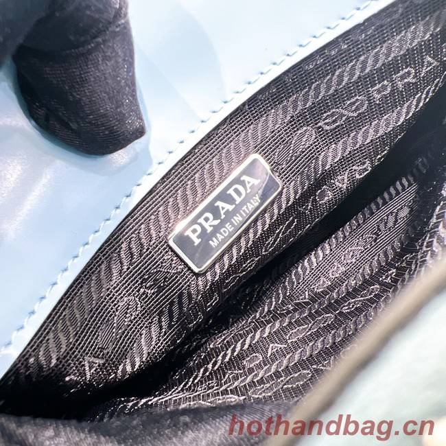 Prada Re-Edition 1995 brushed-leather small shoulder bag 1BA357 light blue
