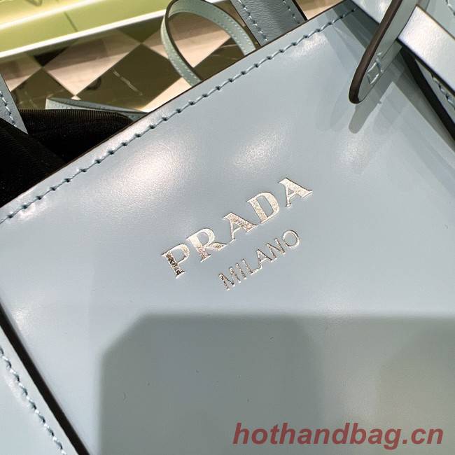 Prada Re-Edition 1995 brushed-leather small shoulder bag 1BA357 light blue