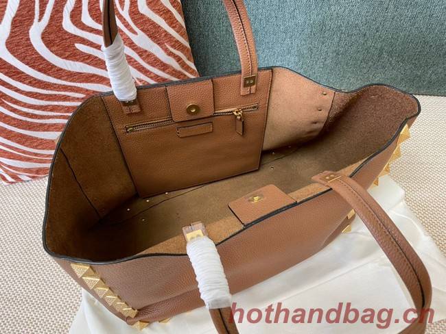 VALENTINO GARAVANI Loco Calf leather bag 0066 brown