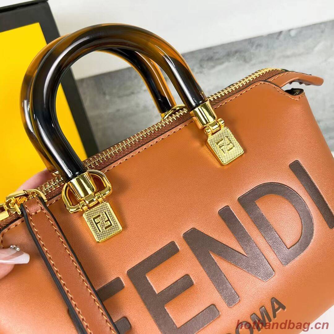 Fendi By The Way Mini Small leather Boston bag 8BS067A brown