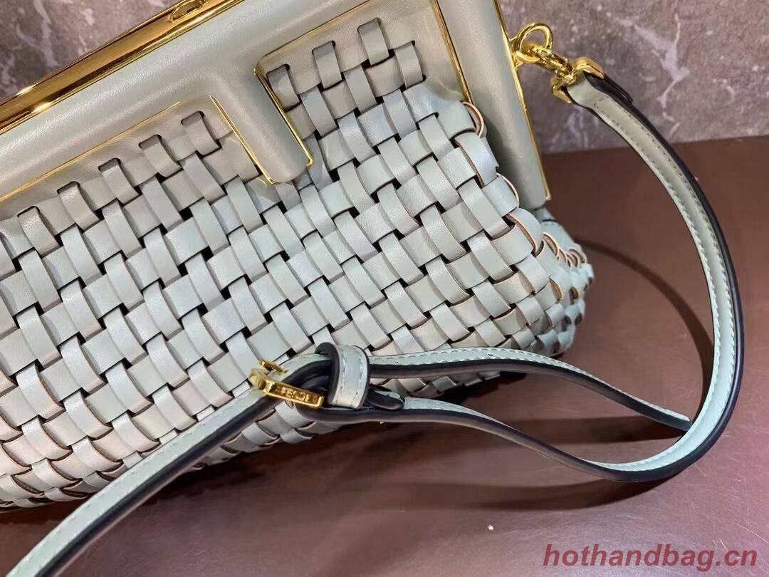 Fendi First Small leather interlace bag 8BP129A apricot