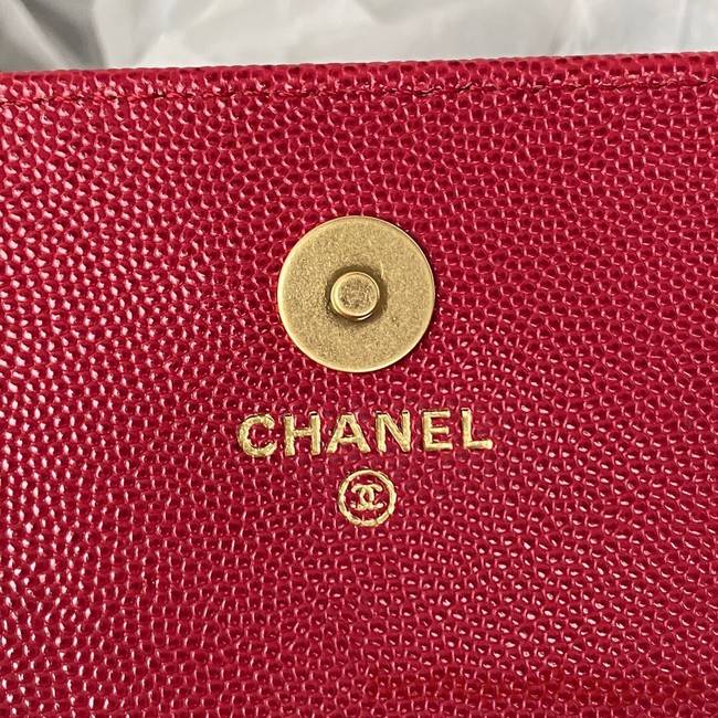 CHANEL CLUTCH WITH CHAIN AP2857 dark red