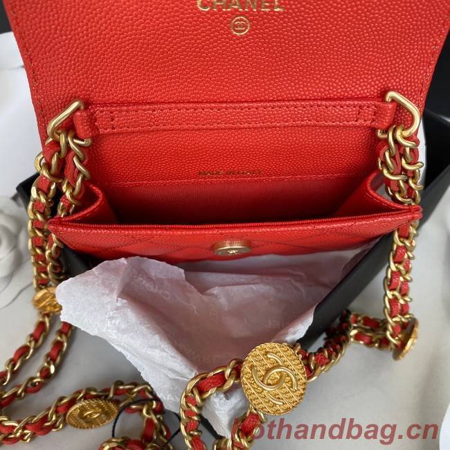 CHANEL CLUTCH WITH CHAIN AP2857 red