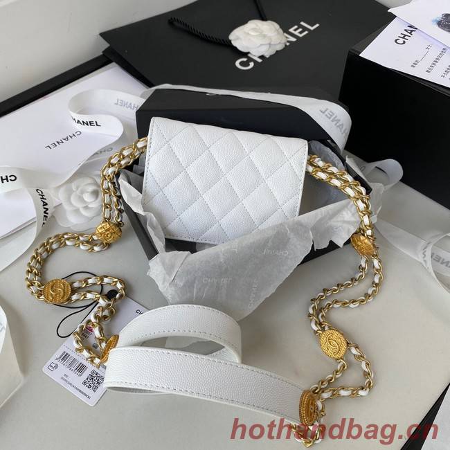 CHANEL CLUTCH WITH CHAIN AP2857 white