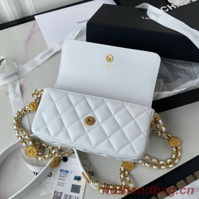 CHANEL CLUTCH WITH CHAIN AP2860 white