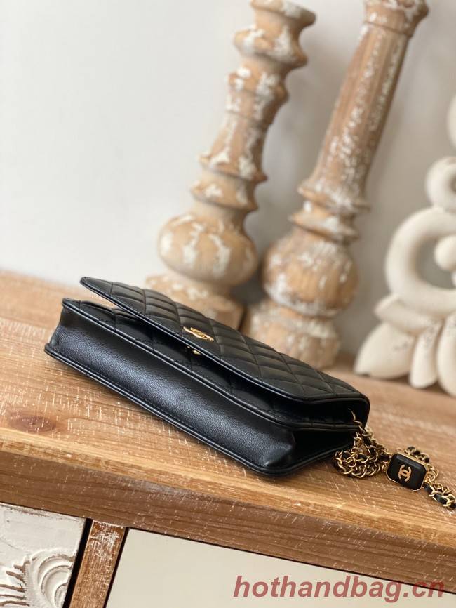 Chanel MINI FLAP BAG Lambskin & Gold-Tone Metal AS0950 black