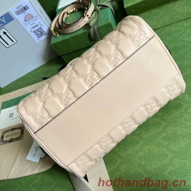 Gucci GG Matelasse leather top handle bag 702242 Beige