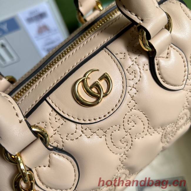 Gucci GG Matelasse leather top handle bag 702251 Beige