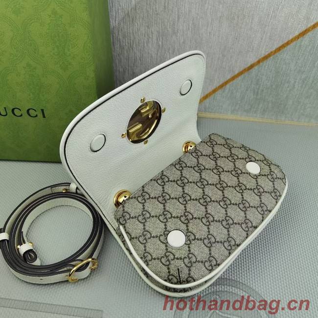 Gucci GG Supreme canvas Blondie mini bag 698643 White