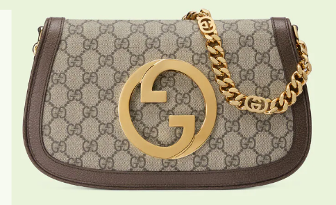 Gucci GG Supreme canvas Blondie shoulder bag 699268 Brown