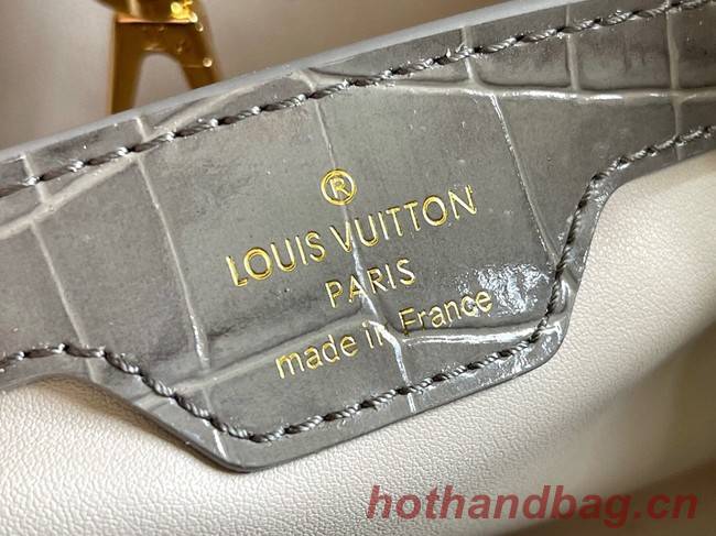 Louis Vuitton crocodile skin CAPUCINES BB M81190 gray