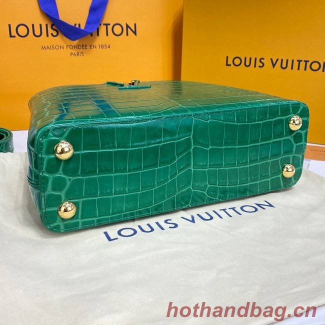Louis Vuitton crocodile skin CAPUCINES BB M81190 green