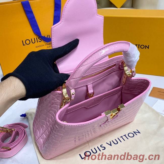 Louis Vuitton crocodile skin CAPUCINES BB M81190 pink