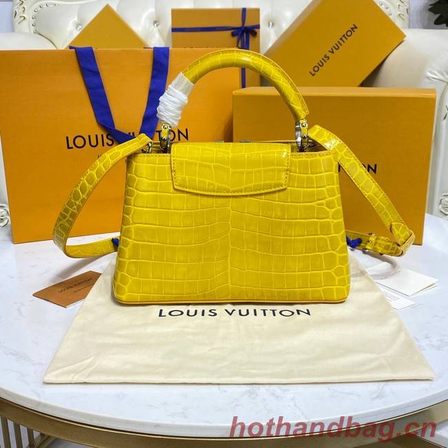 Louis Vuitton crocodile skin CAPUCINES BB M81190 yellow