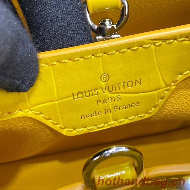 Louis Vuitton crocodile skin CAPUCINES BB M81190 yellow