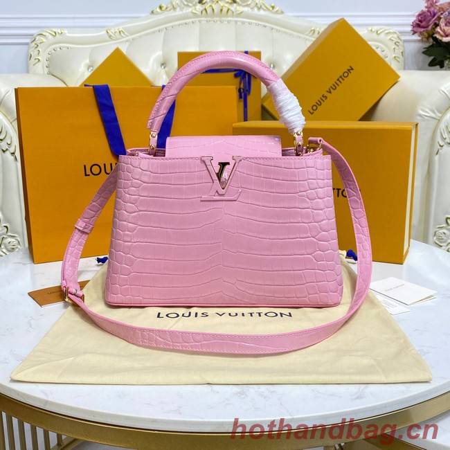Louis Vuitton crocodile skin CAPUCINES M48866 pink