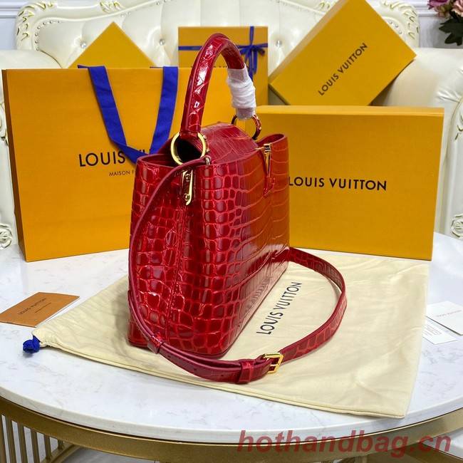 Louis Vuitton crocodile skin CAPUCINES M48866 red