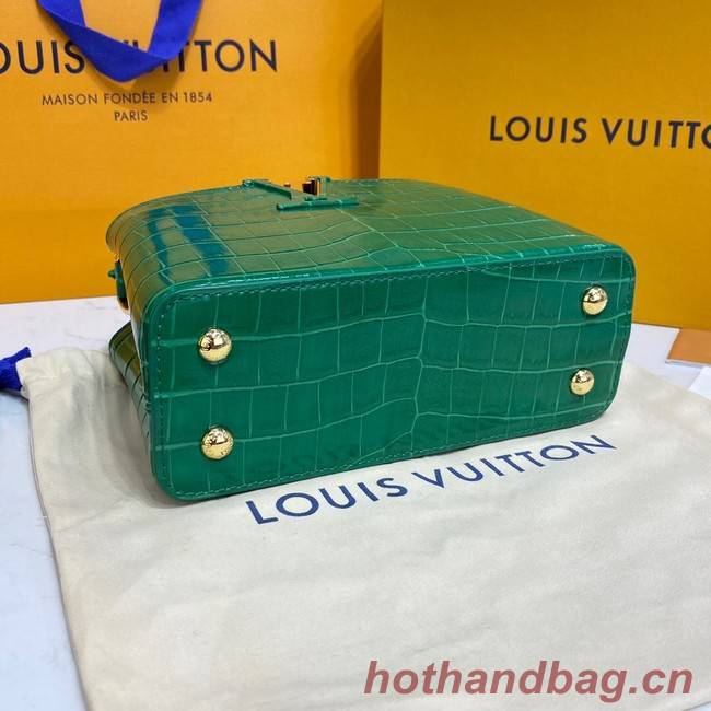Louis Vuitton crocodile skin CAPUCINES MINI M81190 green