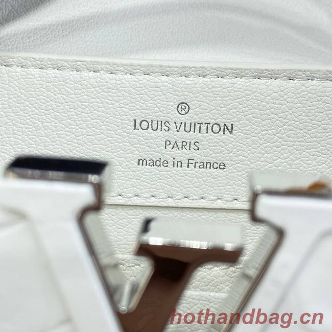 Louis Vuitton crocodile skin CAPUCINES MINI M81190 white