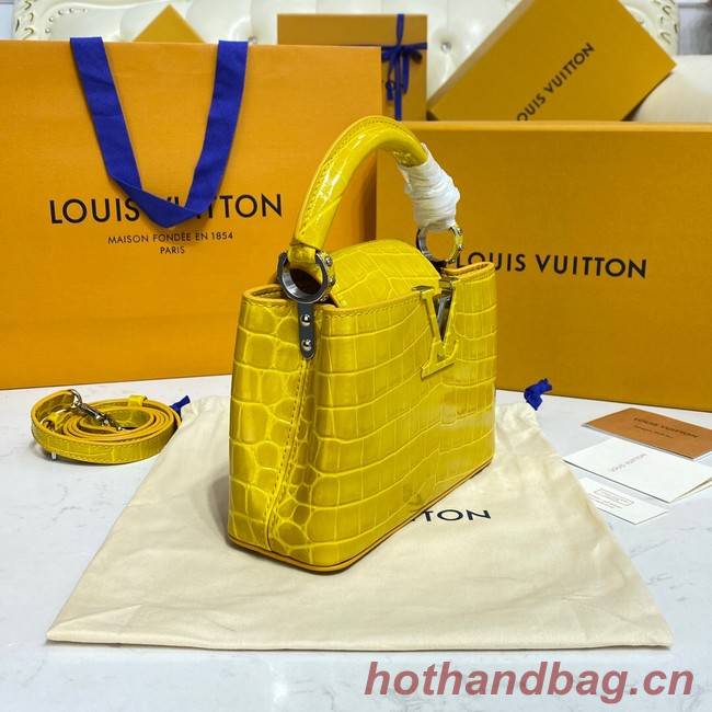 Louis Vuitton crocodile skin CAPUCINES MINI M81190 yellow