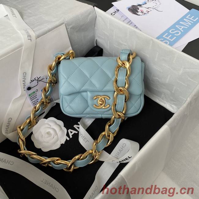 CHANEL MINI FLAP BAG AS3213 light blue