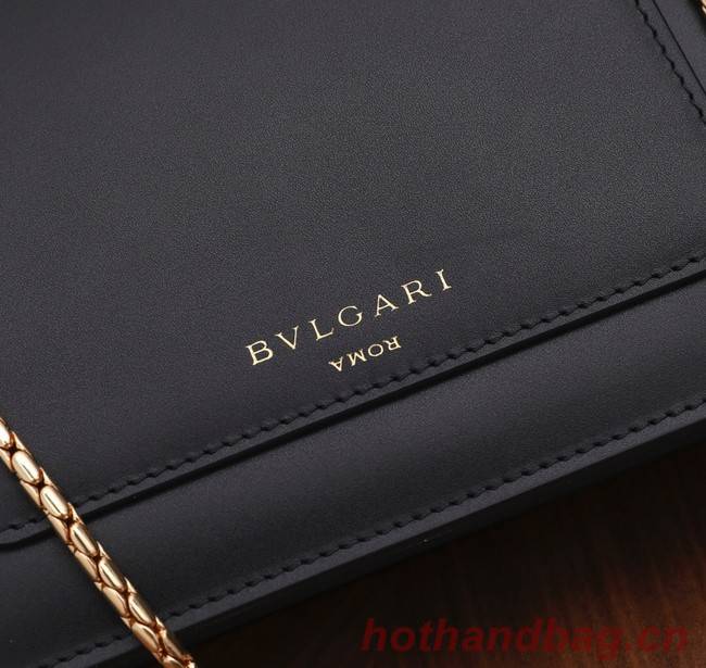 Bvlgari Serpenti Forever leather small crossbody bag B21076 black