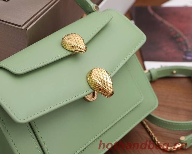 Bvlgari Serpenti Forever leather small crossbody bag B21076 light green