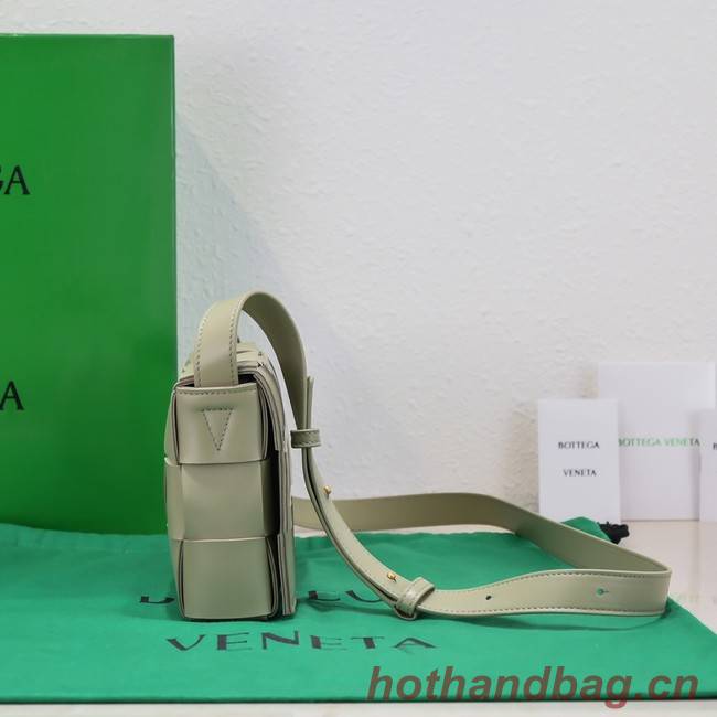 Bottega Veneta Intreccio leather cross-body bag 578004 Travertine