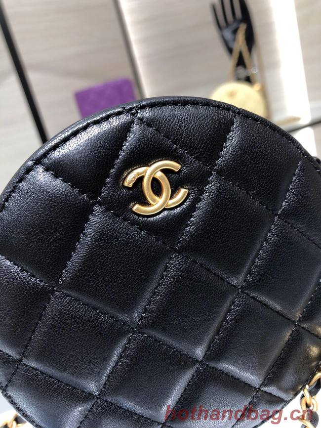 Chanel CLUTCH WITH CHAIN Lambskin & Gold-Tone Metal AS1449 black